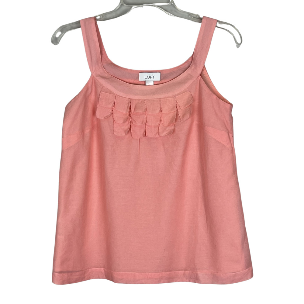 Loft Peach Silk Blend Dressy Tank Sz XS